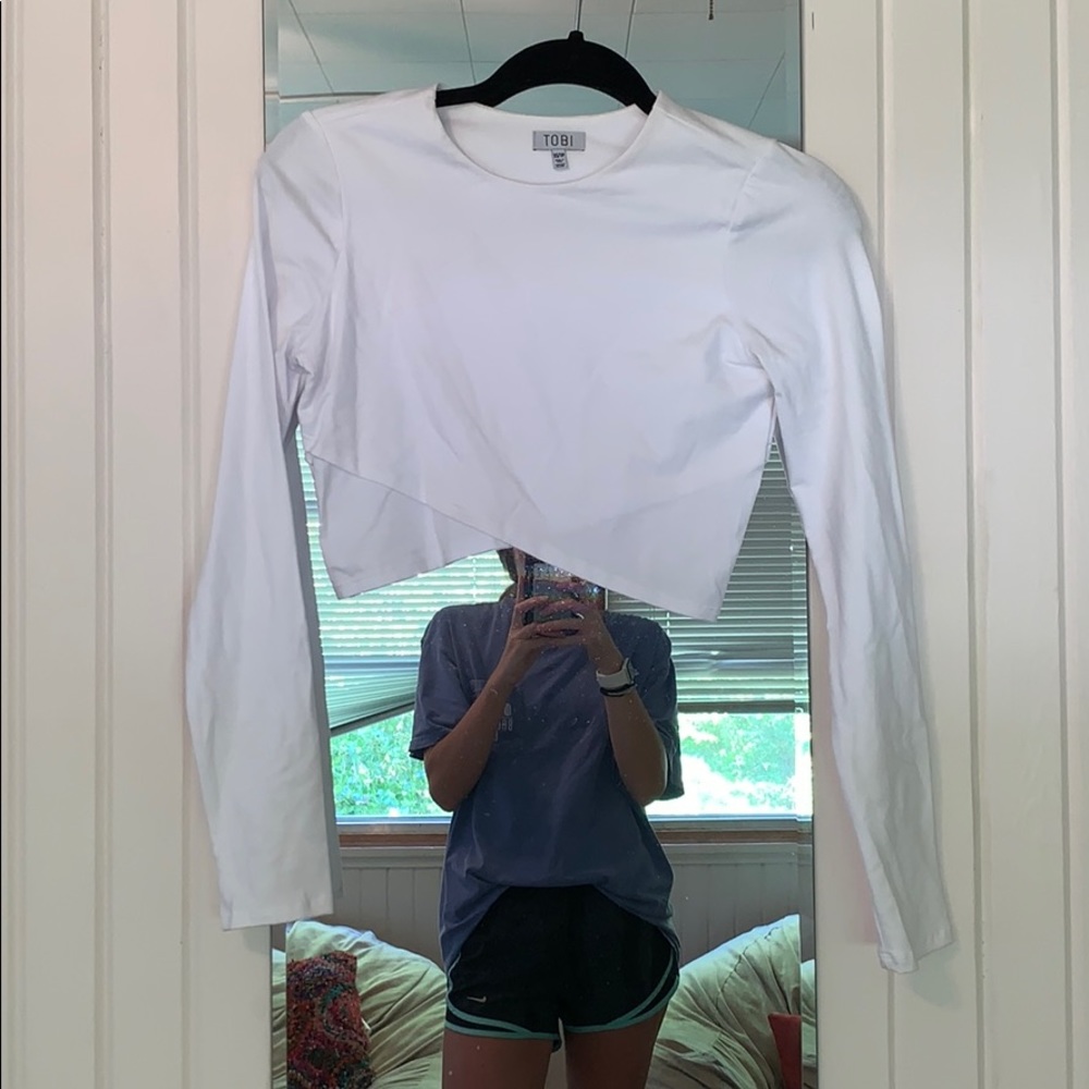 Tobi white crop top